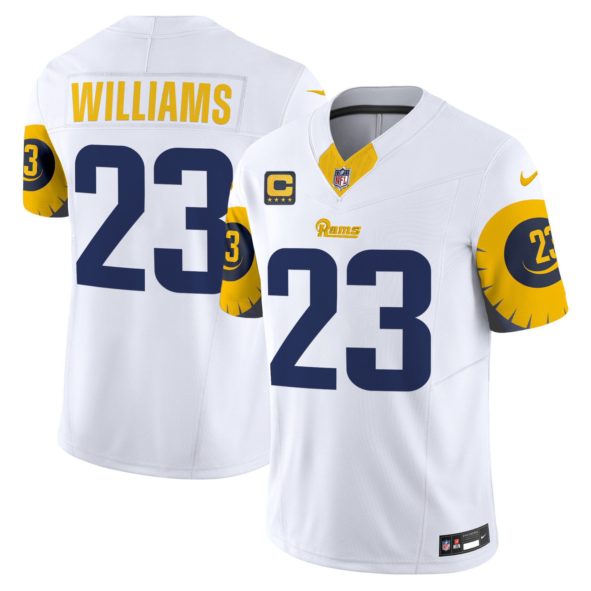 Men Los Angeles Rams #23 Williams White 2024 Nike Special Vapor Limited NFL Jersey